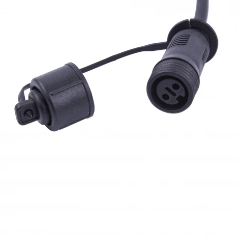 Провод-разветвитель для гирлянд серии F90PRO 0,4м. 2 выхода Статика/мерцание IP67 черный Uniel UCX-F90 S2/0.4M/BK