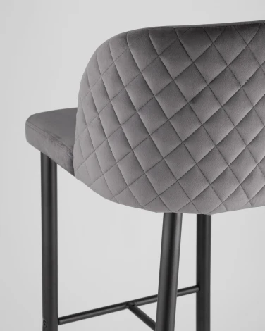 Стул барный Stool Group Оскар велюр серый УТ000001368