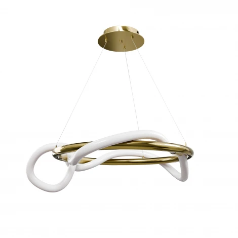 Подвесной светильник кольцо с гибким неоном Lightera Nyasa LE217L-40G WIFI (Умный дом, Голосовое, Алиса)