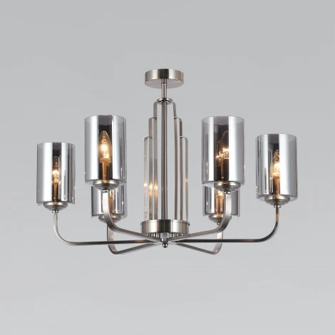 Потолочная люстра на штанге Eurosvet Defi 60138/6 сатин-никель (220V)