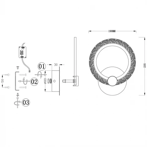 Бра Seven Fires Izeo SF7047/1W-CR