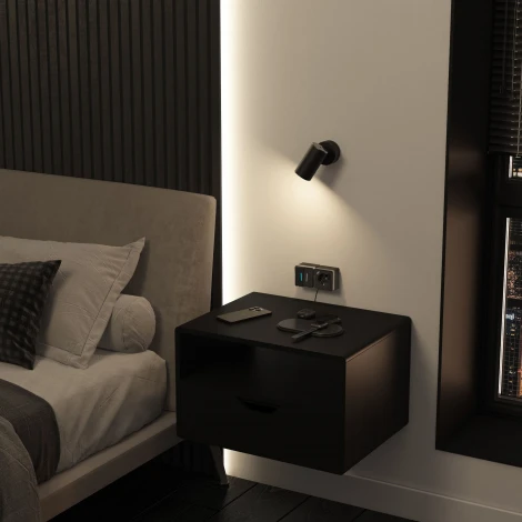 Розетка с заземлением,шторками и USB Type A+С (чёрный хром) Werkel W5071735 (a057702)