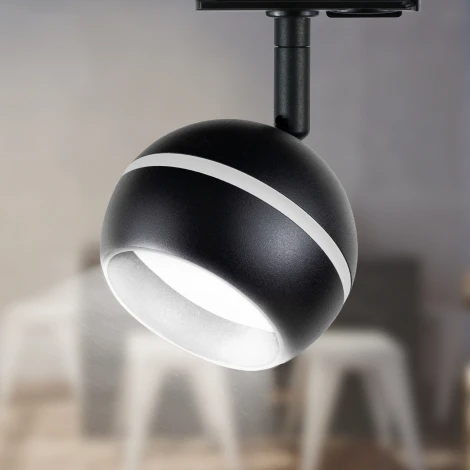 Трековый светильник ЭРА TR47 - GX53 BK (220V, шар)