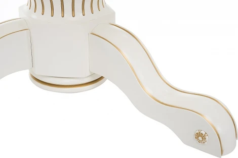 Стол деревянный Woodville Лорд молочный / золотая патина арт.615199