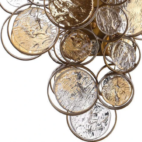 Настенный светильник Crystal Lux Deseo AP2 GOLD (220V, узор с кругами)