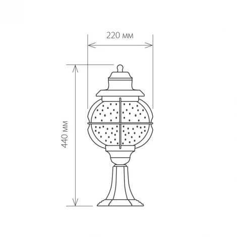 Наземный фонарь Elektrostandard Regul S черная медь (GLXT-1475S)