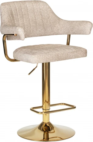Стул барный DOBRIN CHARLY GOLD (бежевый твид (LEO26))