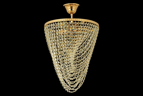 Потолочная люстра каскадная Arti Lampadari Stella E 1.3.30.504 G (220V, хрусталь)