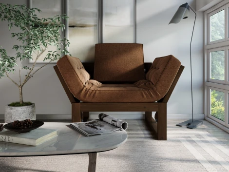 Кресло Arsko Балтик орех коричневая рогожка