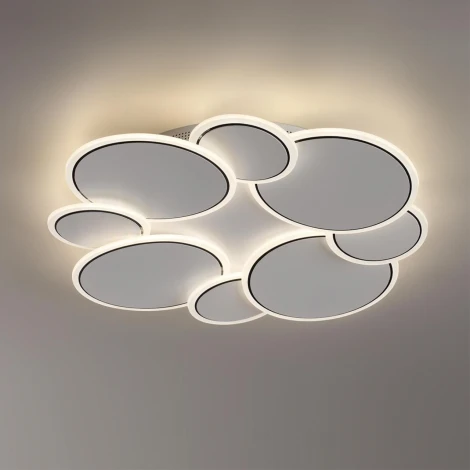 Потолочный светильник круглый светодиодный Lumion Bridge 8011/80CL белый, хром/белый металл/акрилл LED 80W 220V 3000-6000K (круглые)