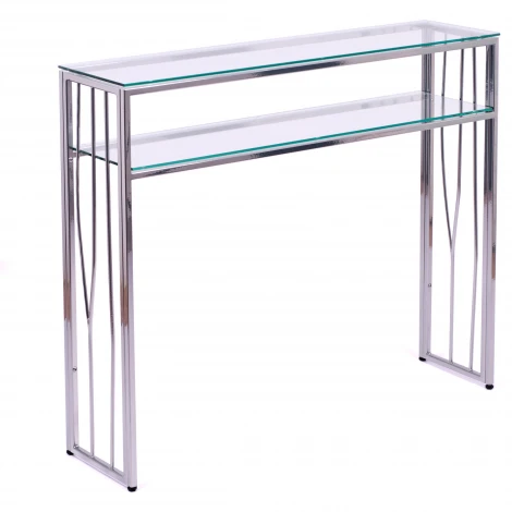 Консольный стол AllConsoles 1122-CS clear серебряный