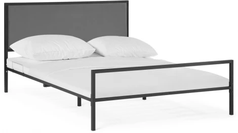 Двуспальная кровать Woodville Эгерт 160х200 черный / antracite 552923