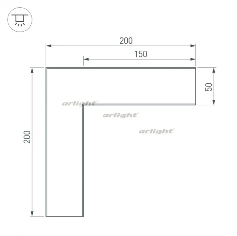 Угол SL-LINE-5035 (Металл) 030116 Arlight