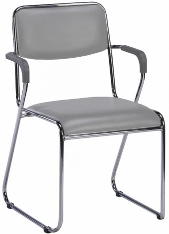 Компьютерное кресло Everprof Fix Plus Chrome Экокожа Серый