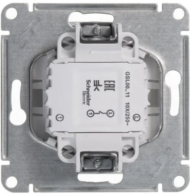 Выключатель встраиваемый одноклавишный (белый) Systeme Electric GSL000111