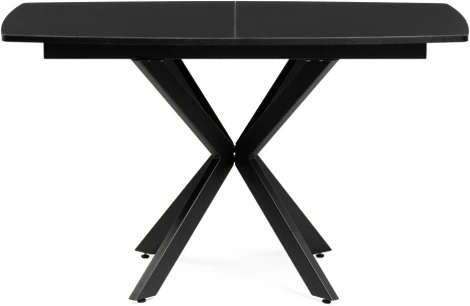 Стеклянный стол Woodville Палу 130(170)х80х76 черный 528469