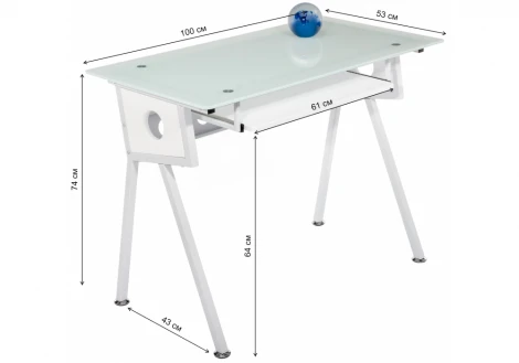 Компьютерный стол Woodville Rubin white 11471