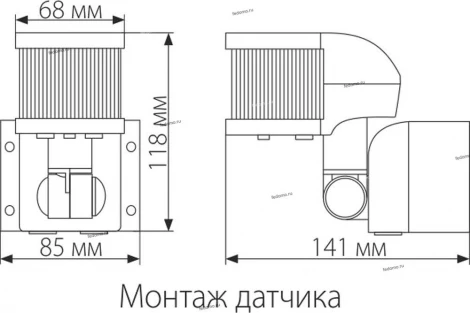 Датчик движения инфракрасный накладной Elektrostandard, черный с белым, 1200W, IP44