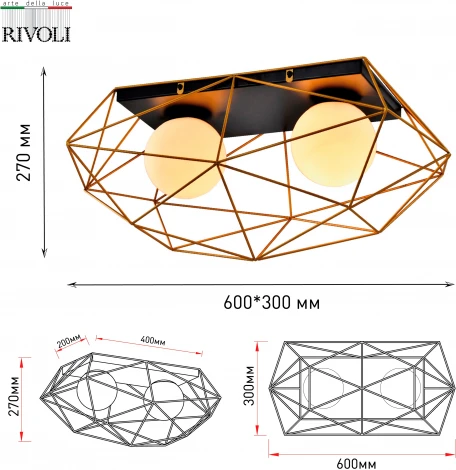Светильник потолочный Raila 4098-312 2 х Е14 40 Вт
