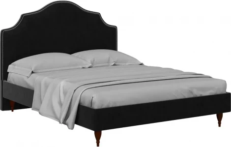 Кровать Queen II Victoria L 1600 ОГОГО (арт.574954), (Ткань/Черный)