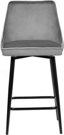 Стул полубарный Dave серый с жаккардом, с поворотным механизмом Bradex Home арт.RF 0204