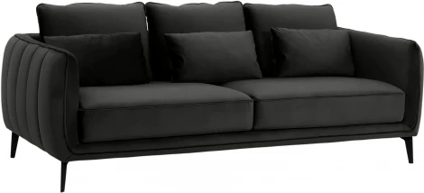 Диван Amsterdam трехместный ОГОГО (арт.342355), (Ткань/Черный)