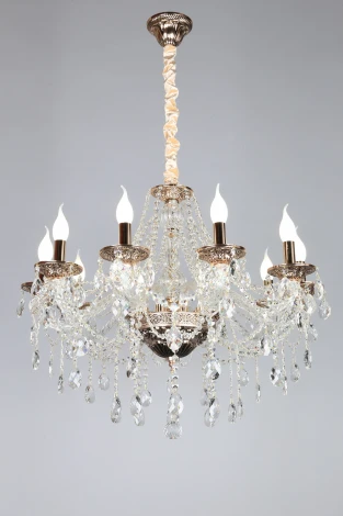 Подвесная люстра Omnilux Gadoni OML-74803-10 (220V, подвески, на цепи, подсвечник, свеча)