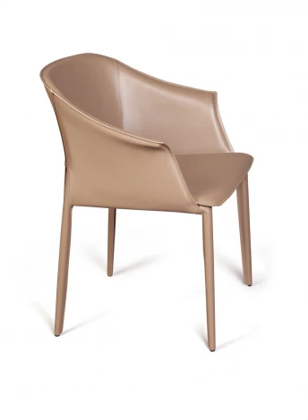 Стул с подлокотниками Top Concept GIO, кожа хаки-тауп