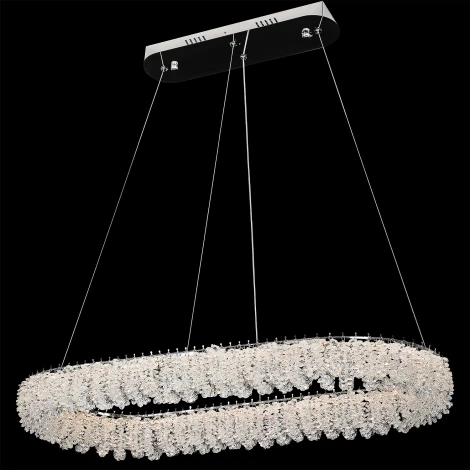 Подвесная люстра хрустальная светодиодная с регулировкой цветовой температуры Reluce 08055-0.4-192W CR