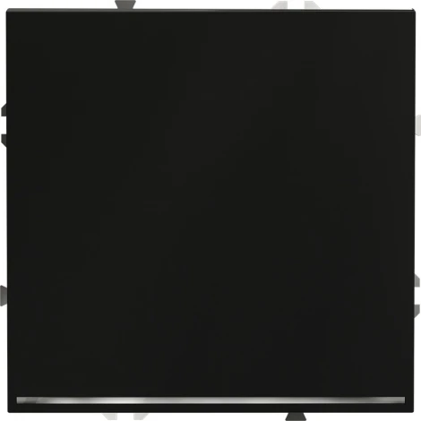 Проходной переключатель одноклавишный с подсветкой (черный матовый) Voltum S70 VLS010408