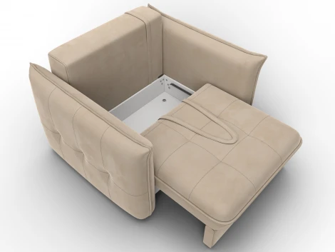 Кресло Лига-100 НПБ (ДСП,Фанера,Велюр/Бежевый) Лига Диванов 136999