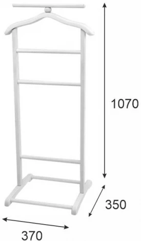 Вешалка костюмная В 6Н белый Mebelik арт.006518