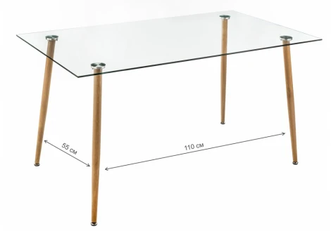 Стеклянный стол Woodville Rober wood 11314