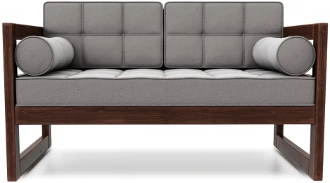 Диван Arsko прямой Сега М орех велюр серый