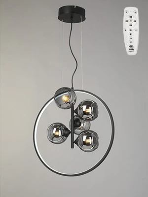 Подвесной светильник с пультом управления 5xE27 макс. 40Вт, LED 42Вт, 2700-6500К Vitaluce V3889DT-1/5+1S (220V, на тросе, шарики)
