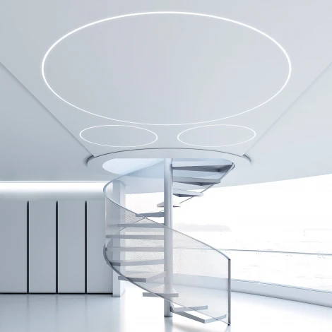 Встраиваемый гибкий алюминиевый профиль Elektrostandard LL-2-ALP024 под ГКЛ 9,5мм (под ленту до 9,5mm)