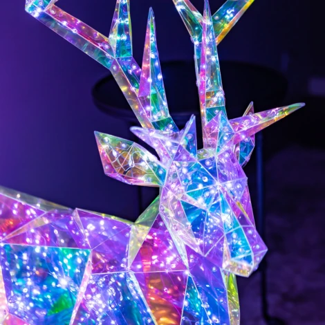 Светильник декоративный «Олень». 500 светодиодов, белый свет, цвет корпуса радужный Uniel ULD-R501 220V DEER