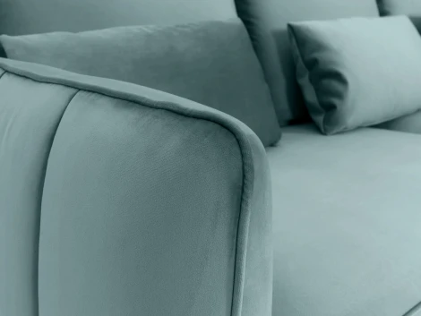 Диван Amsterdam трехместный ОГОГО (арт.342356), (Ткань/Бирюзовый)