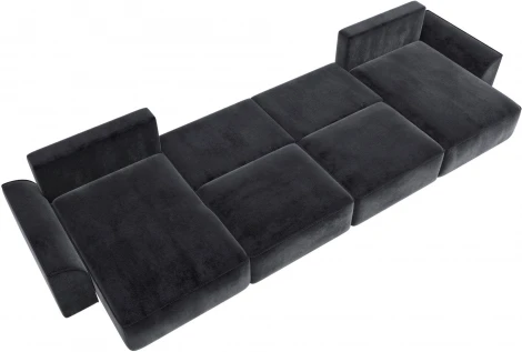 Диван п-образный Лига-048 НПБ лонг Лига Диванов (Велюр) арт.128358