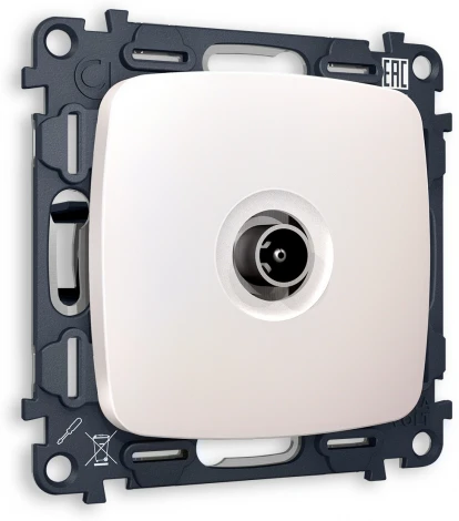 Комплект механизма Ambrella Volt TV розетки проходной OMEGA MO213030 Жемчуг 5-1000 MHz 4dB QUANT