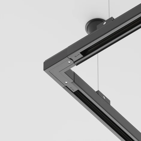 Коннектор угловой внутренний Trinity черный (трехфазный) Maytoni Technical TRA005CL-31B-R (220V)