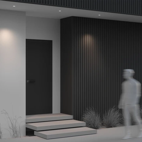 Потолочный светильник LED уличный под гипсокартон IP65 Maytoni Grit O501DL-L10W3K (220V, круглые)