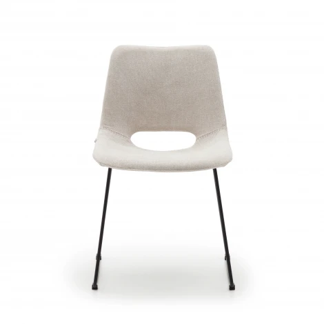 Zahara Стул бежевый с черными стальными ножками La Forma (ex Julia Grup) арт.148496