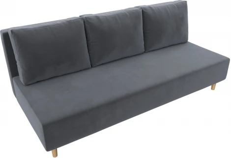 Диван прямой Лига-033 (Серый/Велюр) Лига Диванов арт.121093