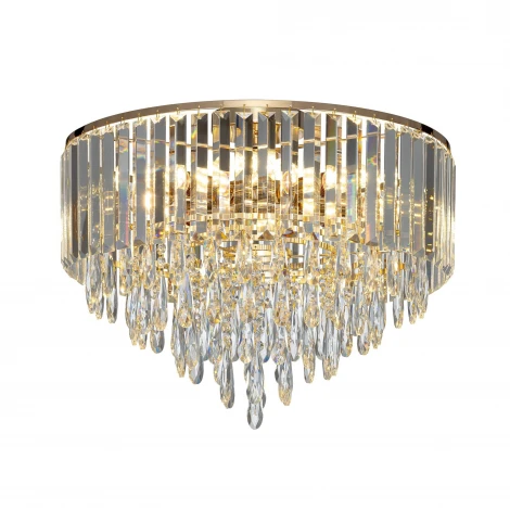 Потолочная люстра каскадная хрустальная Citilux Leonna CL320182