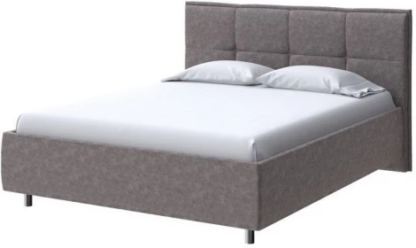 PROxSON Кровать Lino без основания (Ткань: Велюр Gratta 7 Жареный миндаль) 200x190