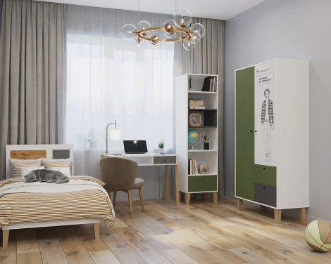 Шкаф Пушкин 100, белый шёлк МАМА STORY 102091