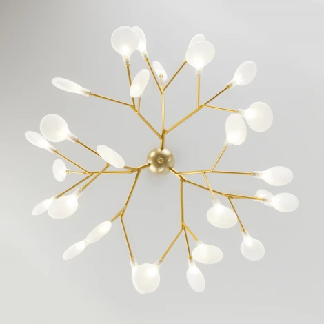 Подвесная люстра Wi-Fi Bogate's Foglia 341 Smart (220V, управление смартфоном, голосовое управление, умный дом - Minimir Home, Алиса, Маруся, Салют, на тросе, лепестки)