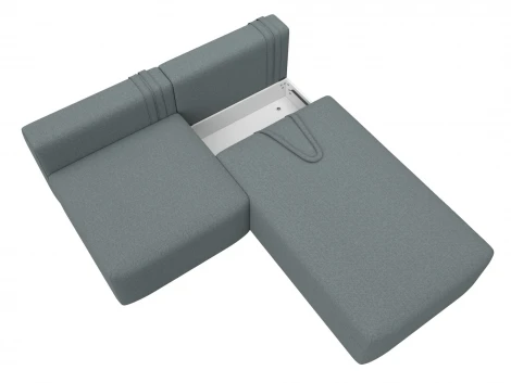 Диван угловой модульный Лига-060 НПБ угол универсальный (ЛДСП,Брус,Фанера/Пластик/Рогожка/Серый) Лига Диванов 129715