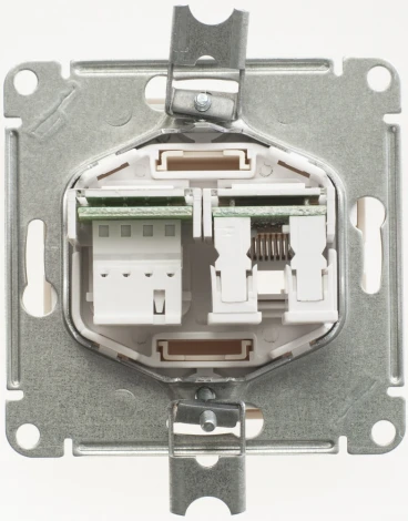 Розетка встраиваемая телефонная RJ-11 + Ethernet RJ-45 (слоновая кость) Systeme Electric RSI-251TK5E-2-86